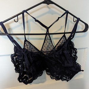 Aerie Mixed Lace Bralette - Navy